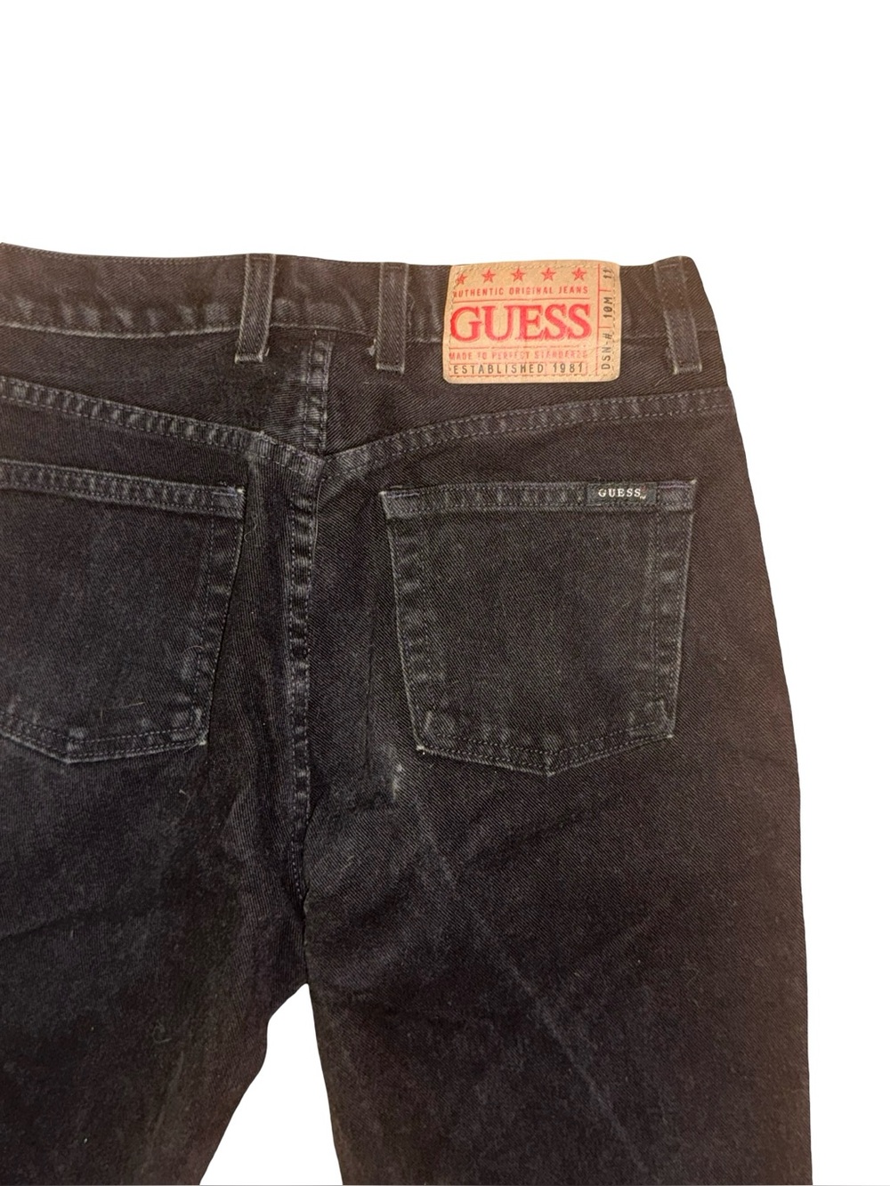 Vintage 90s GUESS Mom Jeans SZ 26 Black Made In USA